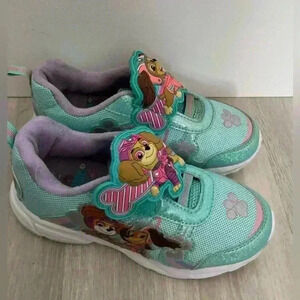 Paw Patrol Toddler Girls Seafoam‎ Green Athletic Sneaker Sizes  12